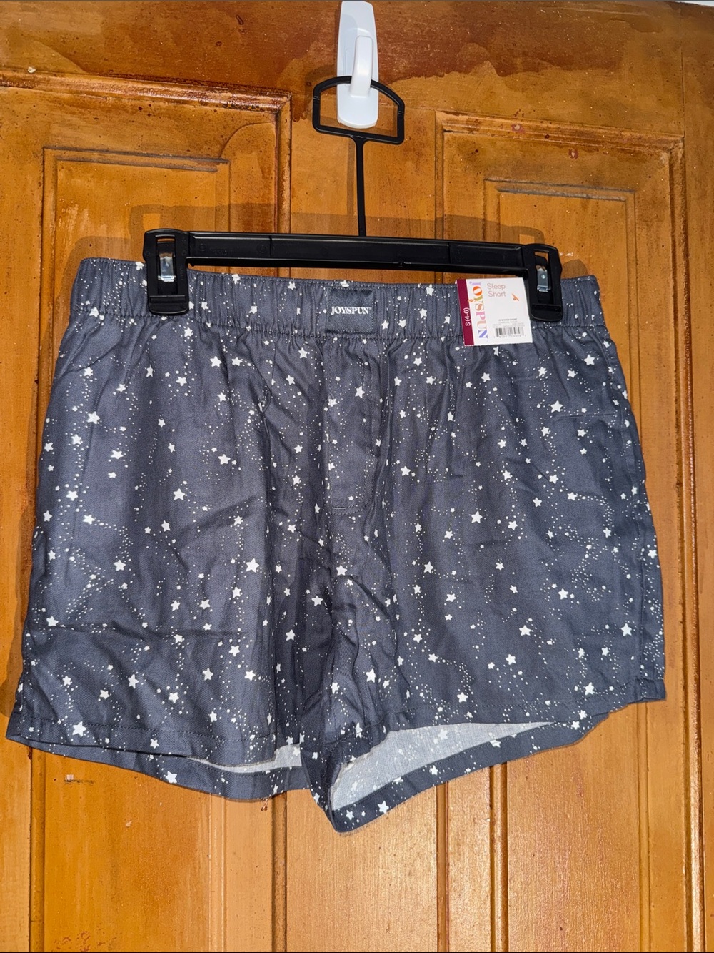 JOYSPUN Women's Gray Star-Print Sleep Shorts